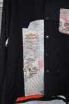 Aviva Jifei Xue Antique Fabric Silk Splicing Handmade Kimono Long Sleeve Shirt Collection AJX-CO-KPLS-BLK-HEI 10